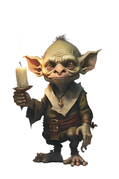 Goblin holding a candle